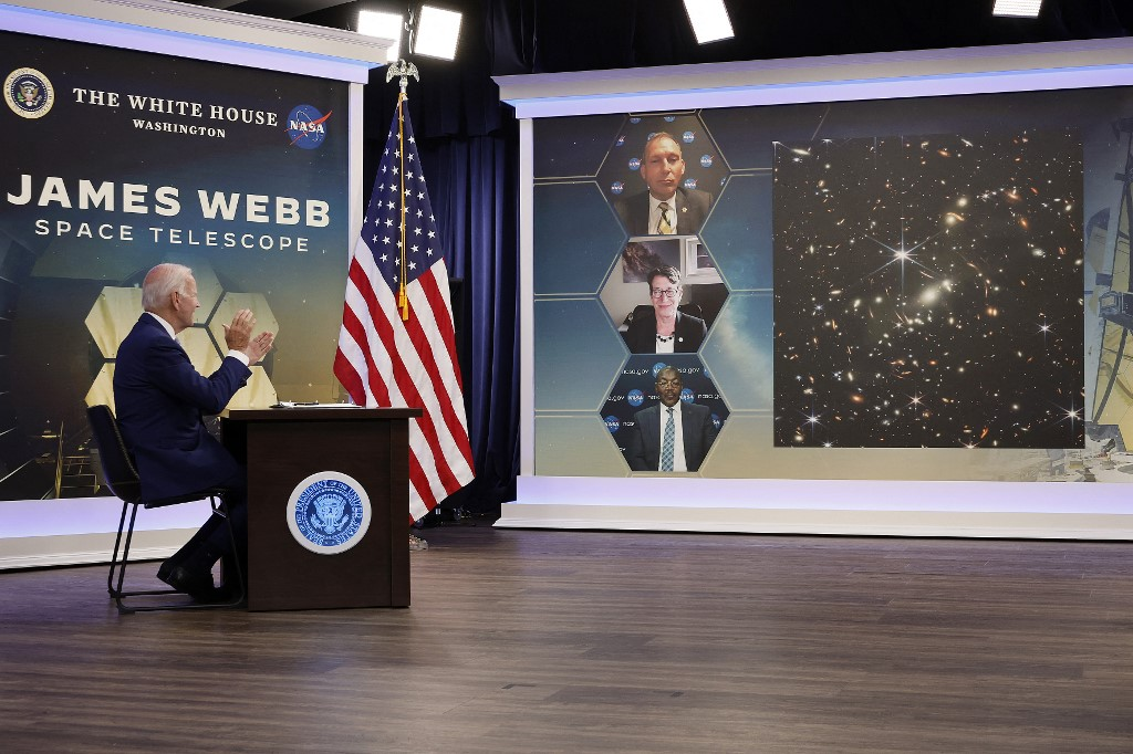 Tổng thống Joe Biden tại buổi công bố hình ảnh